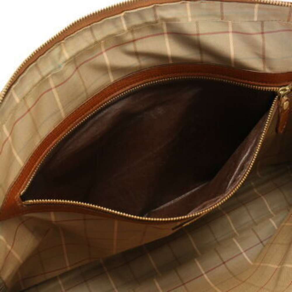 Burberry Nova Check Leather Business Bag Briefcase Tote Brown - Picture 13 of 14